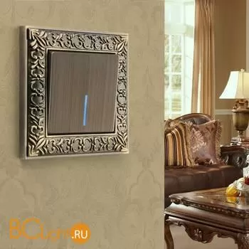 Клавиша для выключателя c подсветкой (бронзовый) Werkel W1119112 a051068 - Фото 0