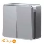 Выключатель двухклавишный (серебряный) Werkel Gallant W5020006 a052769