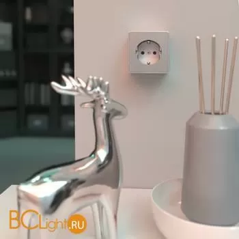 Розетка с заземлением (серебряный) Werkel Gallant W5071006 a052773 - Фото 1