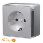 Розетка с заземлением и шторками (серебряный) Werkel Gallant W5071106 a052774