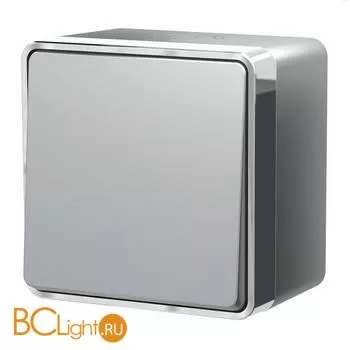 Выключатель одноклавишный влагозащищенный (серебряный) Werkel Gallant W5010206 a052767