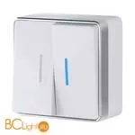 Выключатель двухклавишный с подсветкой (белый) Werkel Gallant W5020101 a051586
