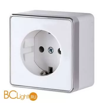 Розетка с заземлением и шторками (белая) Werkel Gallant W5071101 a051582