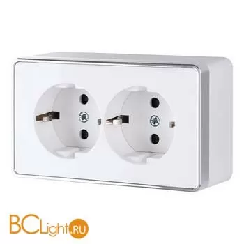 Розетка двойная с заземлением (белая) Werkel Gallant W5072101 a051590