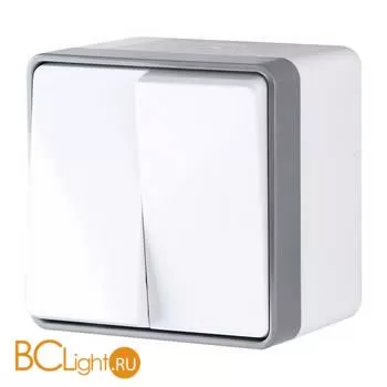 Выключатель двухклавишный влагозащищенный (белый) Werkel Gallant W5020201 a051576
