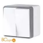 Выключатель двухклавишный влагозащищенный (белый) Werkel Gallant W5020201 a051576