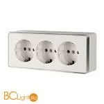 Розетка тройная с заземлением и шторками (слоновая кость) Werkel Gallant W5073103 a051554