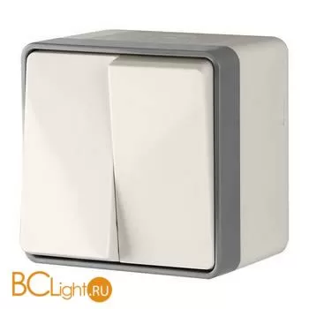 Выключатель двухклавишный влагозащищенный (слоновая кость) Werkel Gallant W5020203 a051544