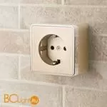 Розетка с заземлением (шампань рифленый) Werkel Gallant W5071010 a051038 - Фото 0