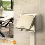 Розетка влагозащ. с зазем. с защит. крышкой и шторками (шампань рифленый) Werkel Gallant W5071210 a051048 - Фото 0