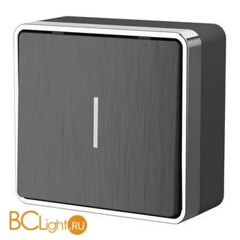 Выключатель одноклавишный с подсветкой (графит рифленый) Werkel Gallant W5010104 a051335