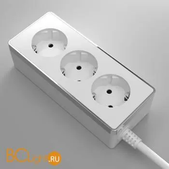 Удлинитель 3-х местный 3 м (белый/хром) Werkel Gallant W6523601 a048486