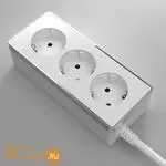 Удлинитель 3-х местный 3 м (белый/хром) Werkel Gallant W6523601 a048486