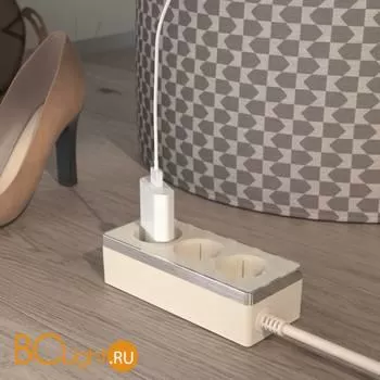 Удлинитель 3-х местный 3 м (слоновая кость/хром) Werkel Gallant W6523603 a050203 - Фото 0