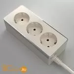 Удлинитель 3-х местный 3 м (слоновая кость/хром) Werkel Gallant W6523603 a050203