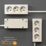 Удлинитель 3-х местный 3 м (слоновая кость/хром) Werkel Gallant W6523603 a050203 - Фото 1