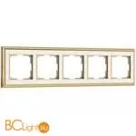 Рамка на 5 постов (золото/белый) Werkel Palacio Gracia W0051429 a051319