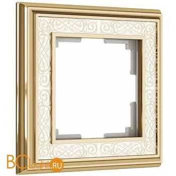 Рамка на 1 пост (золото/белый) Werkel Palacio Gracia W0011429 a051325