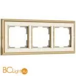 Рамка на 3 поста (золото/белый) Werkel Palacio Gracia W0031429 a051322