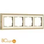 Рамка на 4 поста (золото/белый) Werkel Palacio Gracia W0041429 a051326