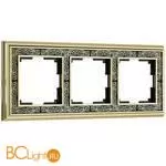 Рамка на 3 поста (золото/черный) Werkel Palacio Gracia W0031430 a051329