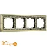 Рамка на 4 поста (золото/черный) Werkel Palacio Gracia W0041430 a051331