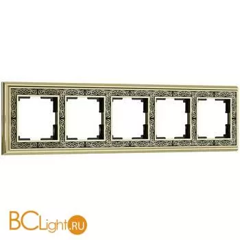 Рамка на 5 постов (золото/черный) Werkel Palacio Gracia W0051430 a051323