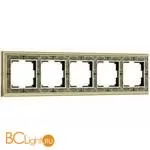 Рамка на 5 постов (золото/черный) Werkel Palacio Gracia W0051430 a051323