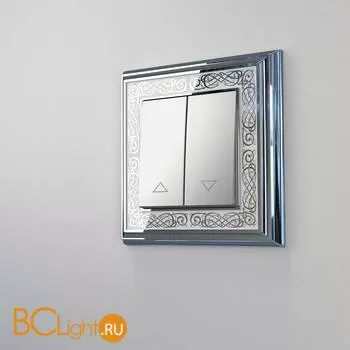 Рамка на 1 пост (хром/белый) Werkel Palacio Gracia W0011431 a051324 - Фото 0