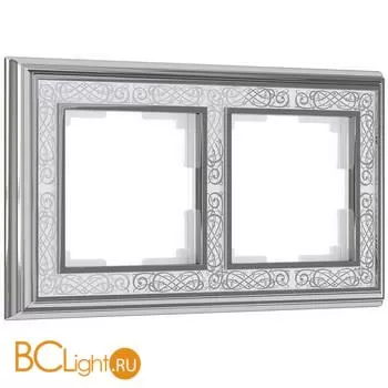 Рамка на 2 поста (хром/белый) Werkel Palacio Gracia W0021431 a051332