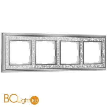 Рамка на 4 поста (хром/белый) Werkel Palacio Gracia W0041431 a051320