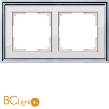 Рамка на 2 поста (хром/белый) Werkel Palacio W0021331 a051211 - Фото 0