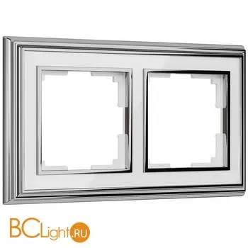 Рамка на 2 поста (хром/белый) Werkel Palacio W0021331 a051211