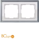 Рамка на 2 поста (хром/белый) Werkel Palacio W0021331 a051211 - Фото 0