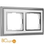 Рамка на 2 поста (хром/белый) Werkel Palacio W0021331 a051211