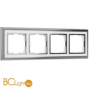Рамка на 4 поста (хром/белый) Werkel Palacio W0041331 a051214