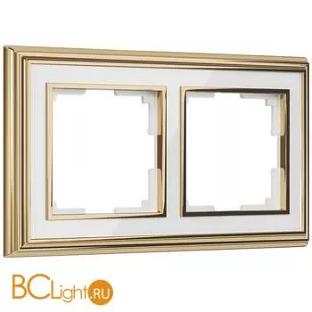 Рамка на 2 поста (золото/белый) Werkel Palacio W0021329 a051212