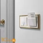 Рамка на 2 поста (золото/белый) Werkel Palacio W0021329 a051212 - Фото 0