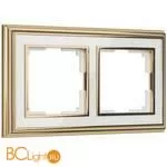 Рамка на 2 поста (золото/белый) Werkel Palacio W0021329 a051212