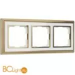 Рамка на 3 поста (золото/белый) Werkel Palacio W0031329 a051218