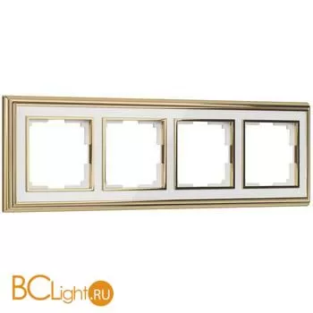 Рамка на 4 поста (золото/белый) Werkel Palacio W0041329 a051205