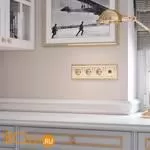 Рамка на 4 поста (золото/белый) Werkel Palacio W0041329 a051205 - Фото 0