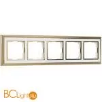 Рамка на 5 постов (золото/белый) Werkel Palacio W0051329 a051204
