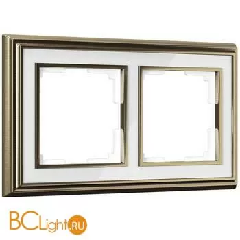 Рамка на 2 поста (бронза/белый) Werkel Palacio W0021327 a051206