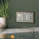 Рамка на 2 поста (бронза/белый) Werkel Palacio W0021327 a051206 - Фото 0