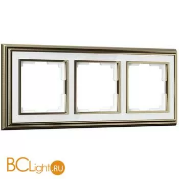 Рамка на 3 поста (бронза/белый) Werkel Palacio W0031327 a051219