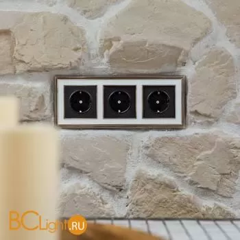 Рамка на 3 поста (бронза/белый) Werkel Palacio W0031327 a051219 - Фото 1