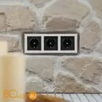 Рамка на 3 поста (бронза/белый) Werkel Palacio W0031327 a051219 - Фото 1