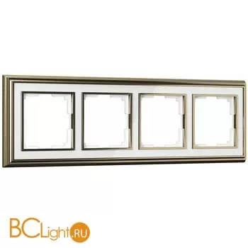 Рамка на 4 поста (бронза/белый) Werkel Palacio W0041327 a051217