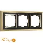 Рамка на 3 поста (золото/черный) Werkel Palacio W0031330 a051221